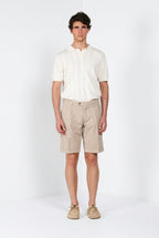 New York 2 Pinces men's chino bermuda in stretch twill regular fit