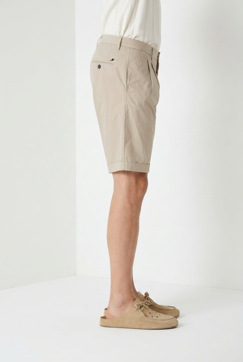 New York 2 Pinces men's chino bermuda in stretch twill regular fit