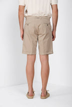 New York 2 Pinces men's chino bermuda in stretch twill regular fit