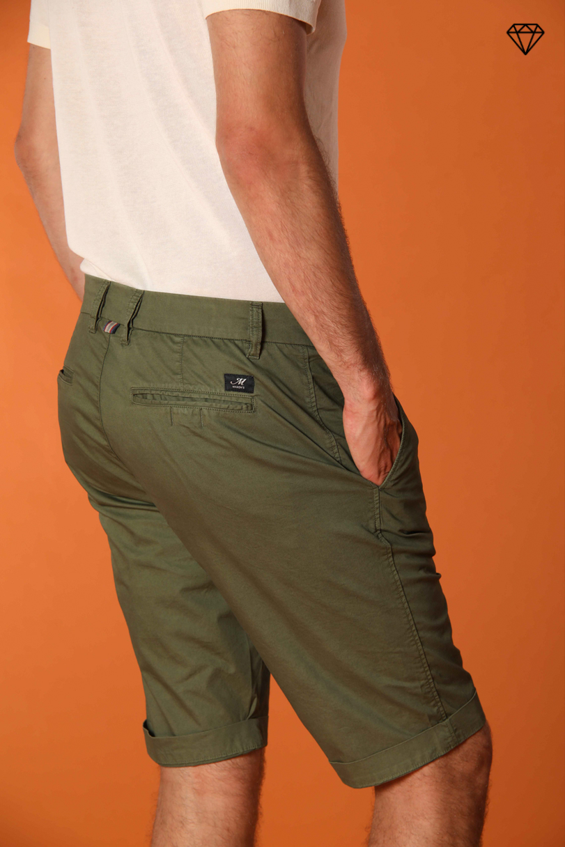 London men's chino bermuda shorts in Pima cotton Regular fit  ①