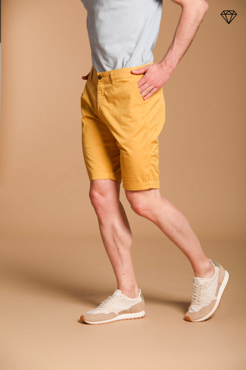 London men's chino bermuda shorts in Pima Cotton Regular fit  ①