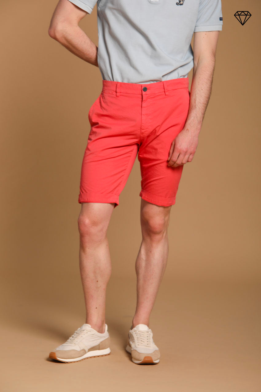 London men's chino bermuda shorts in Pima Cotton Regular fit  ①