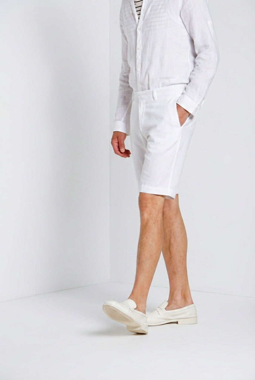 London bermuda chino hombre en gabardina stretch regular fit ①