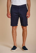 London men's chino bermuda in stretch gabardine regular fit ①