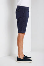 London men's chino bermuda in stretch gabardine regular fit ①
