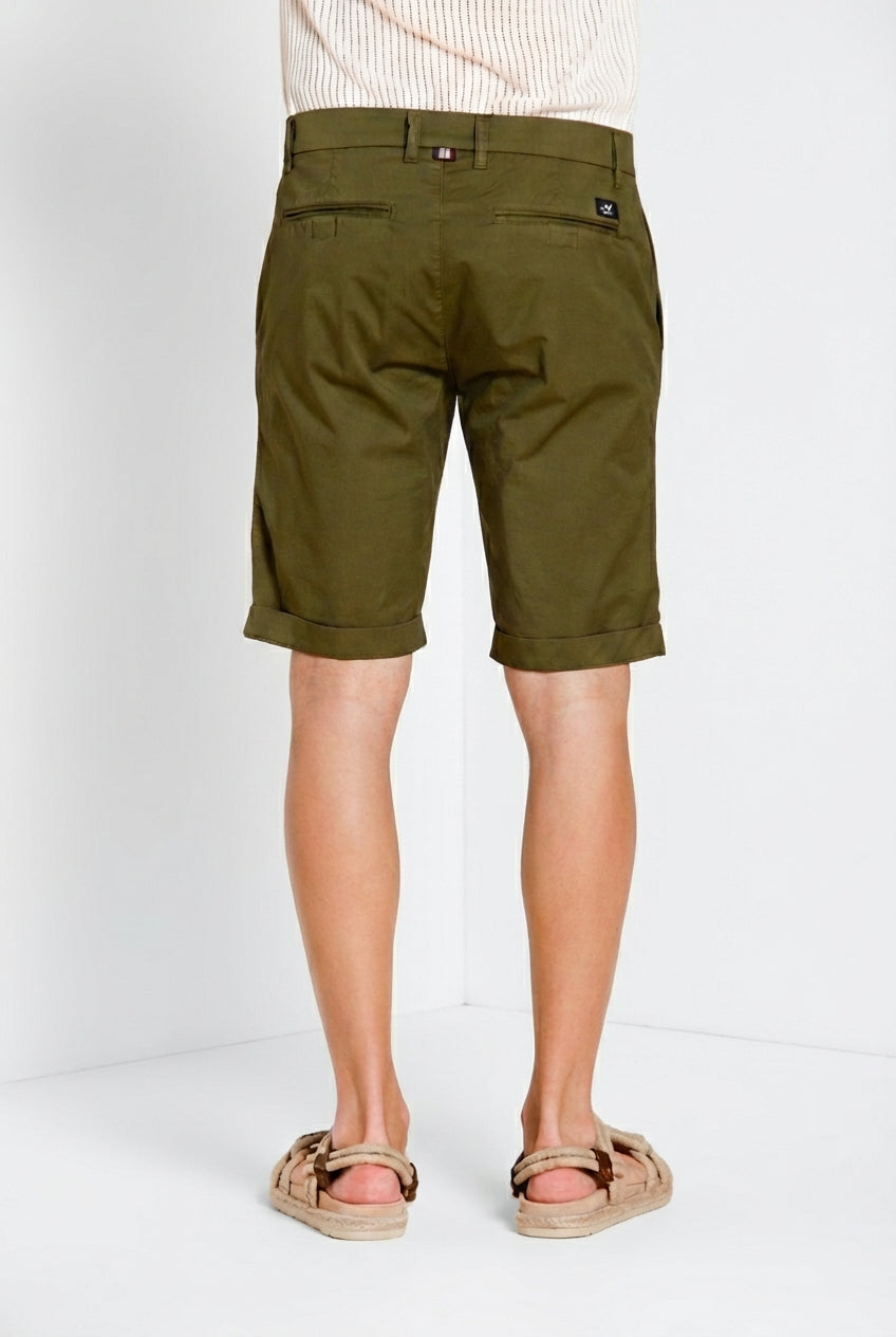 London bermuda chino hombre en gabardina stretch regular fit ①