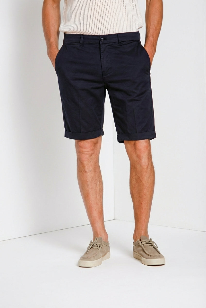 London bermuda chino uomo in gabardina stretch regular fit ①