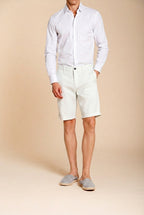 London men's chino bermuda in stretch gabardine regular fit ①
