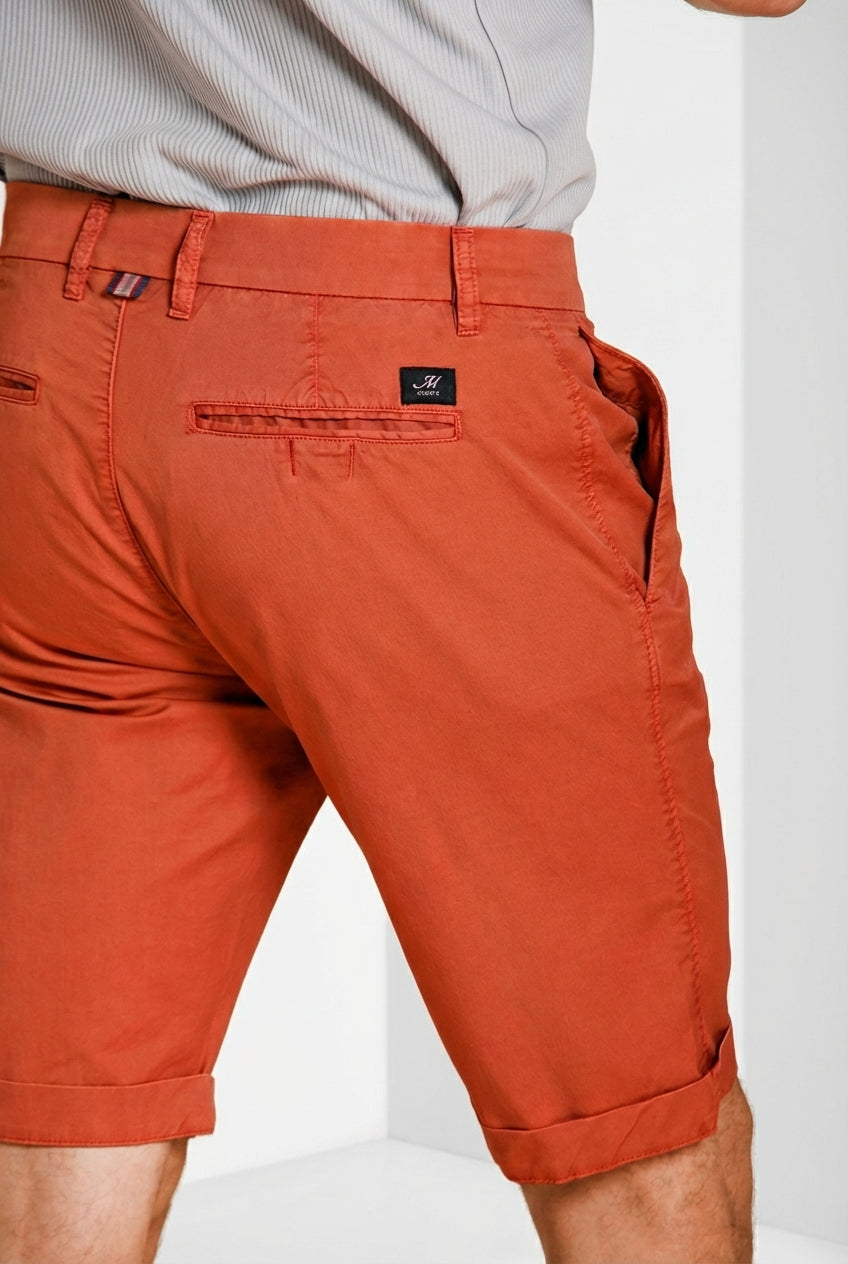 London bermuda chino homme en gabardine stretch regular fit ①