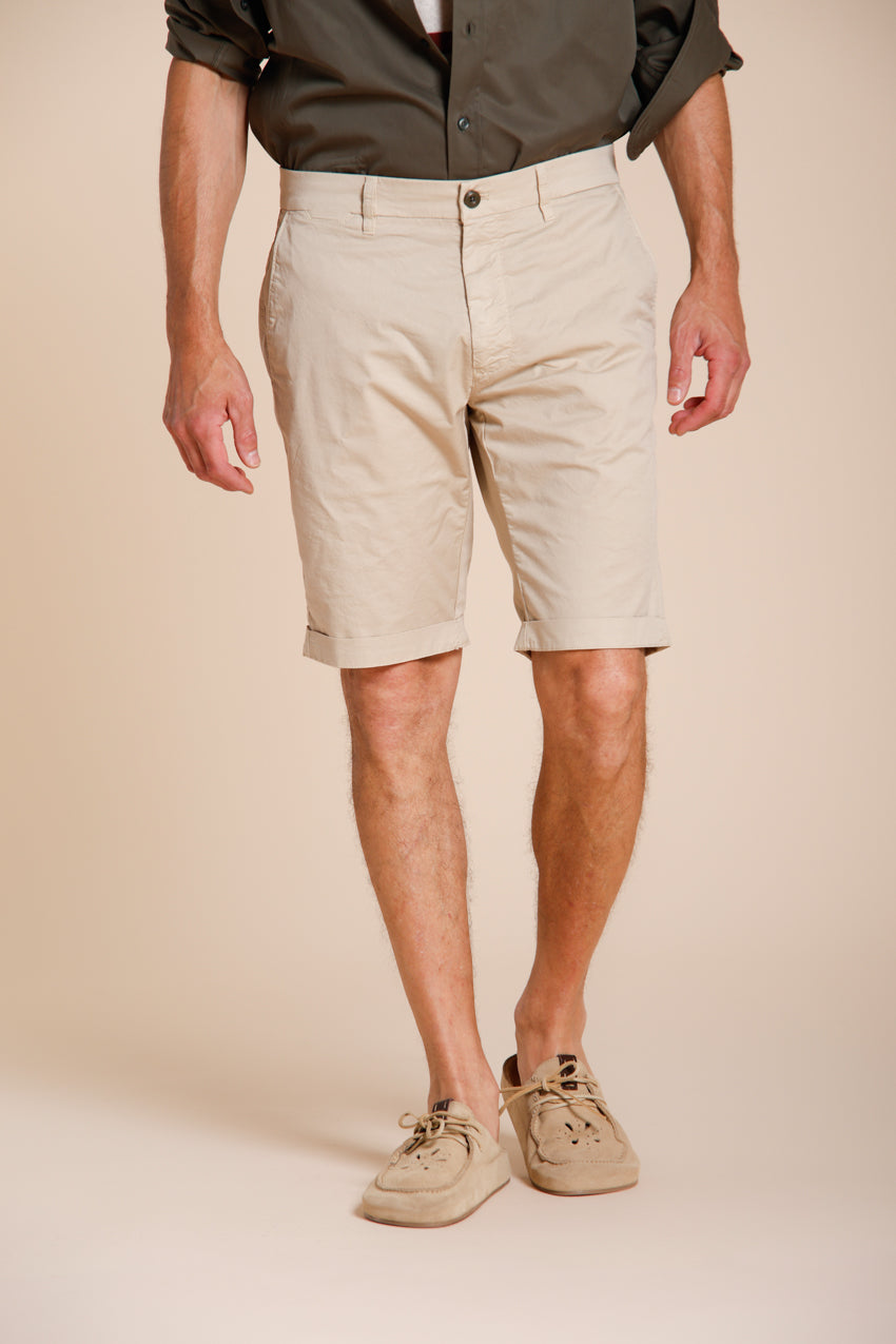 London bermuda chino uomo in gabardina stretch regular fit ①