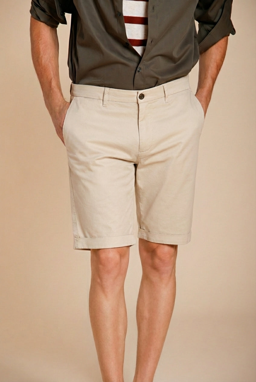 London bermuda chino hombre en gabardina stretch regular fit ①