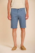 London men's chino bermuda in stretch gabardine regular fit ①