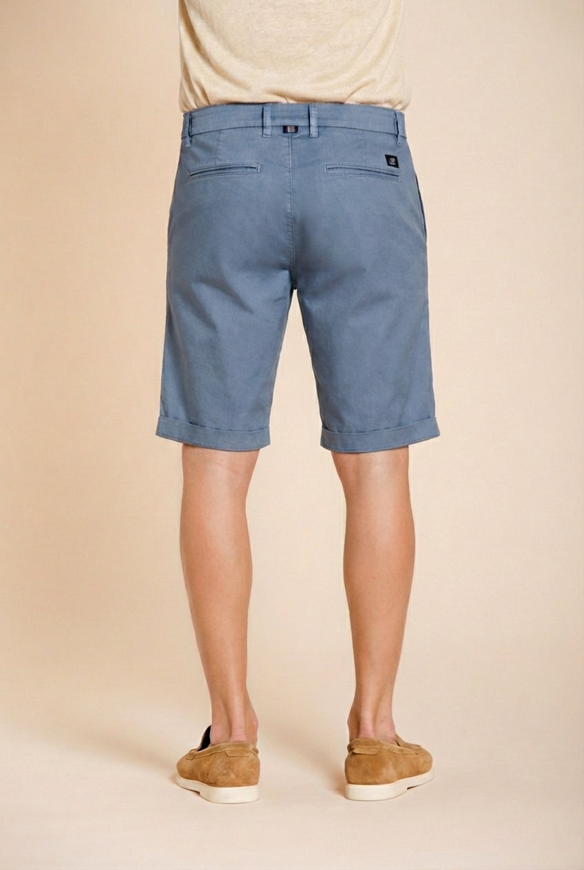 London men's chino bermuda in stretch gabardine regular fit ①