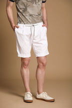 New York Golf 1 Pinces Bermuda chino jogger homme en jersey stretch Slim Fit