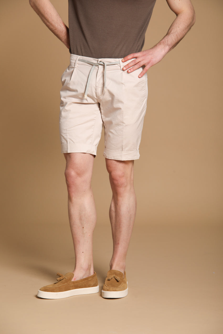 New York 1 Pinces City String men's chino bermuda shorts in Pima Cotton Regular Fit