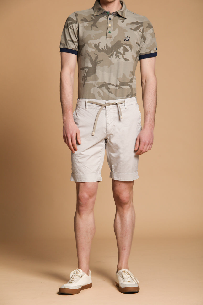 New York Side Elax N°2 men's chino jogger bermuda in Pima Cotton Regular fit