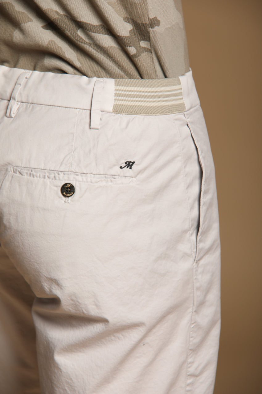 New York Side Elax N°2 men's chino jogger bermuda in Pima Cotton Regular fit