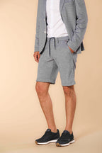 Torino Jog  bermuda chino jogger uomo in piquet di cotone double face slim fit