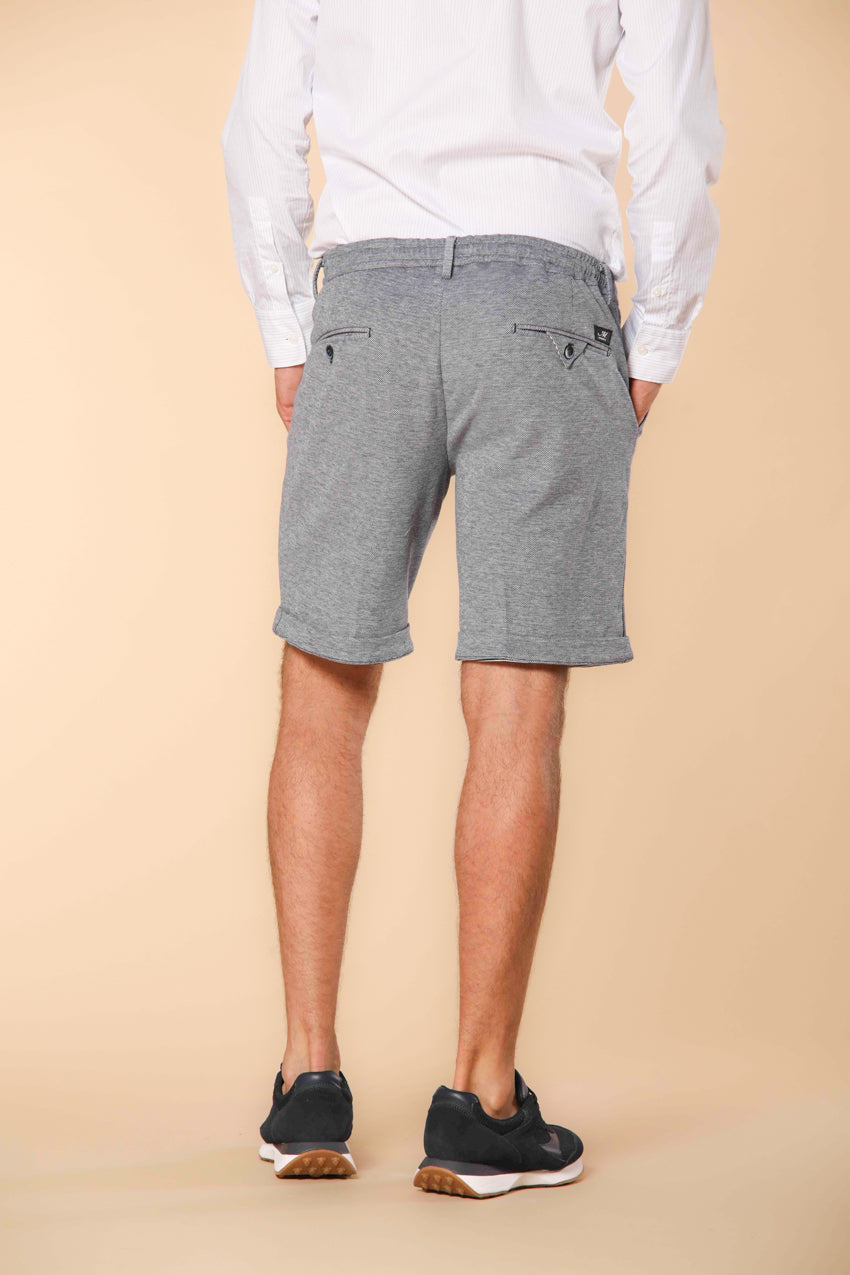 Torino Jog  bermuda chino jogger uomo in piquet di cotone double face slim fit