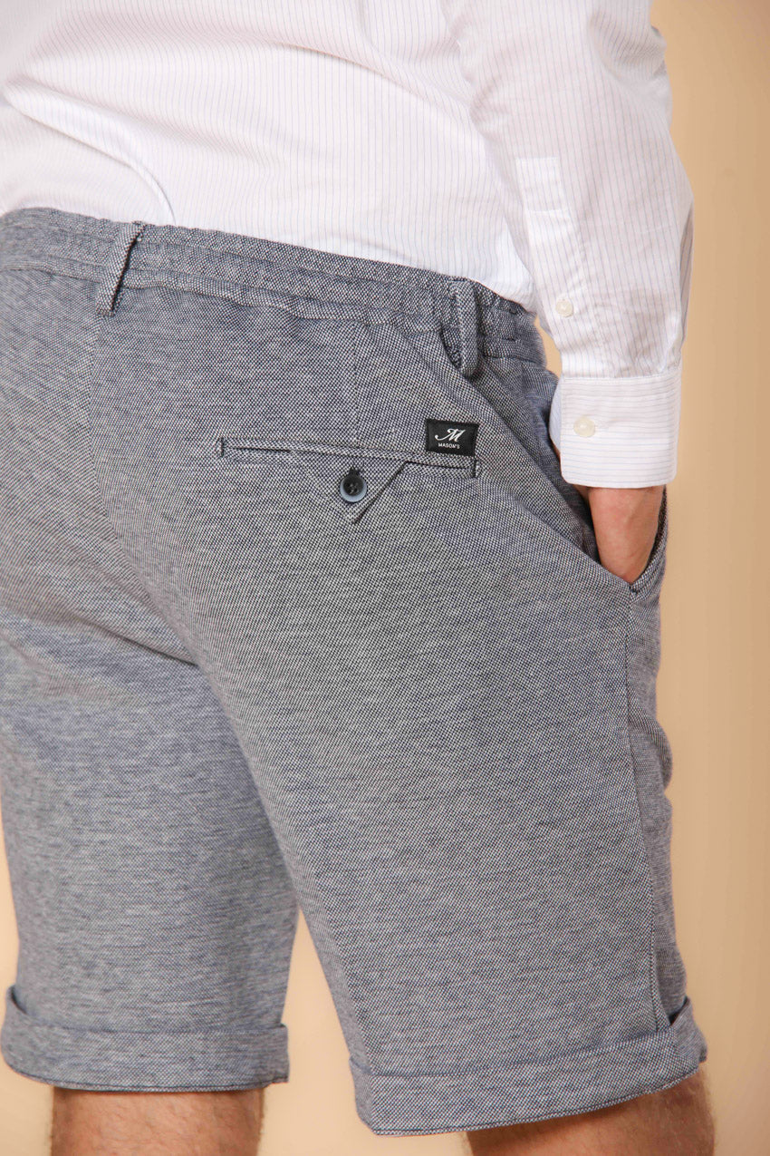 Torino Jog  bermuda chino jogger uomo in piquet di cotone double face slim fit