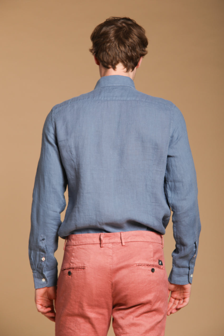 Torino camicia uomo a manica lunga in lino