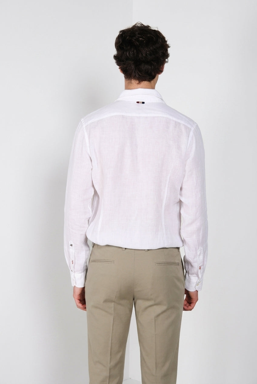 Torino men's shirt in linen canvas ①