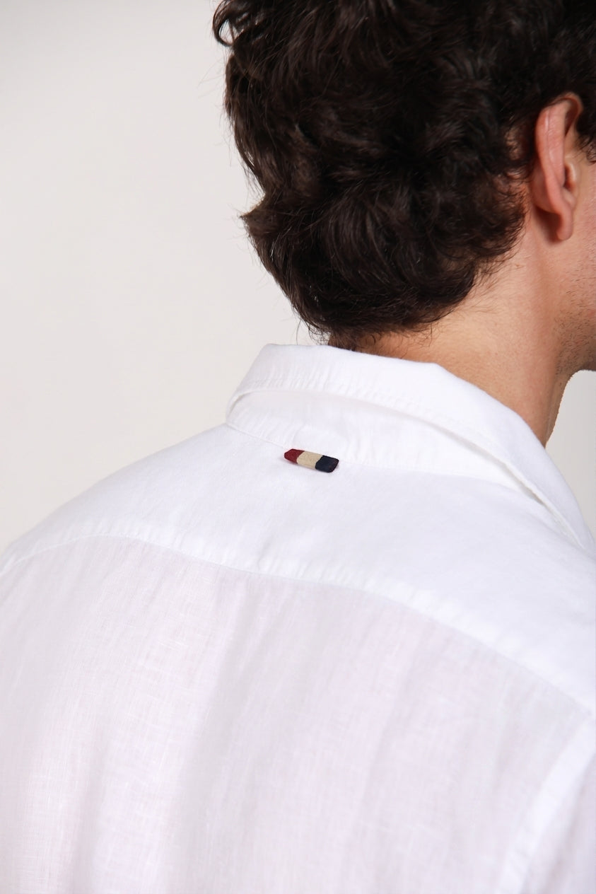 Torino men's shirt in linen canvas ①