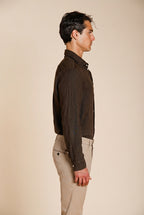 Torino camisa hombre en tela de lino ①