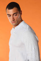 Porto camicia uomo a manica lunga in lino