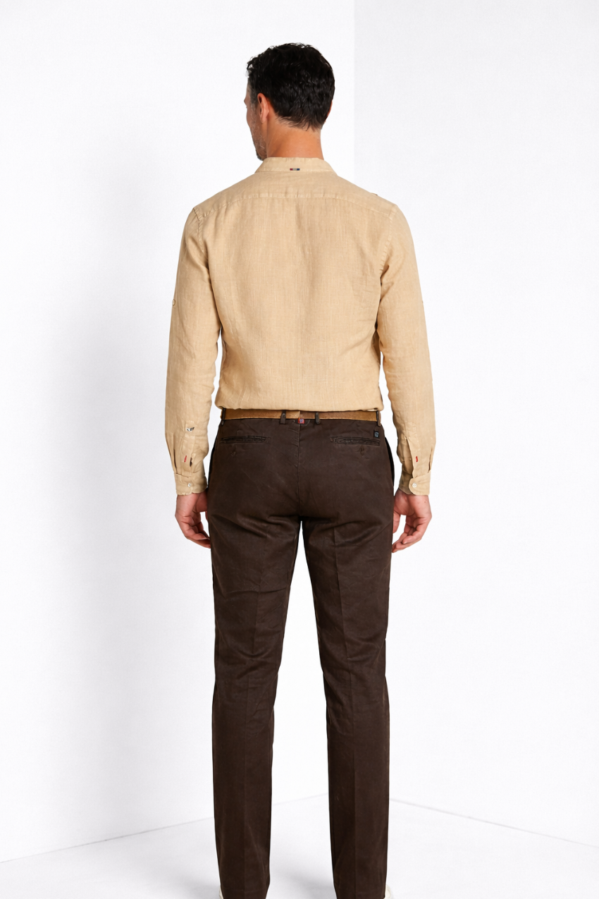 Porto men's shirt in linen canvas ①