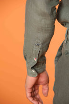 Porto camicia uomo a manica lunga in lino