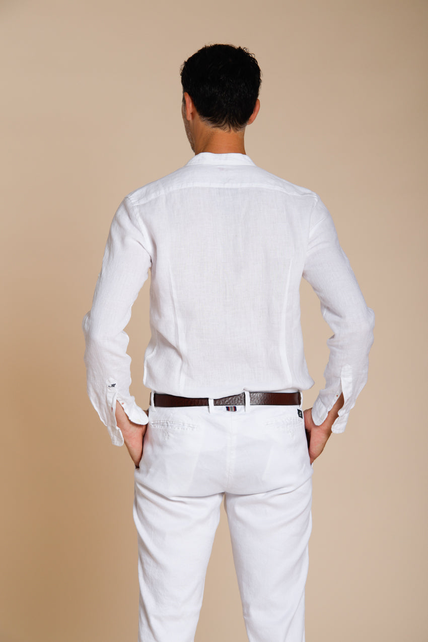 Porto camisa hombre en tela de lino ①