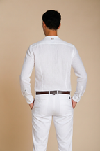 Porto Herren Hemd aus Leinenstoff ①