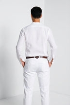 Porto Herren Hemd aus Leinenstoff ①