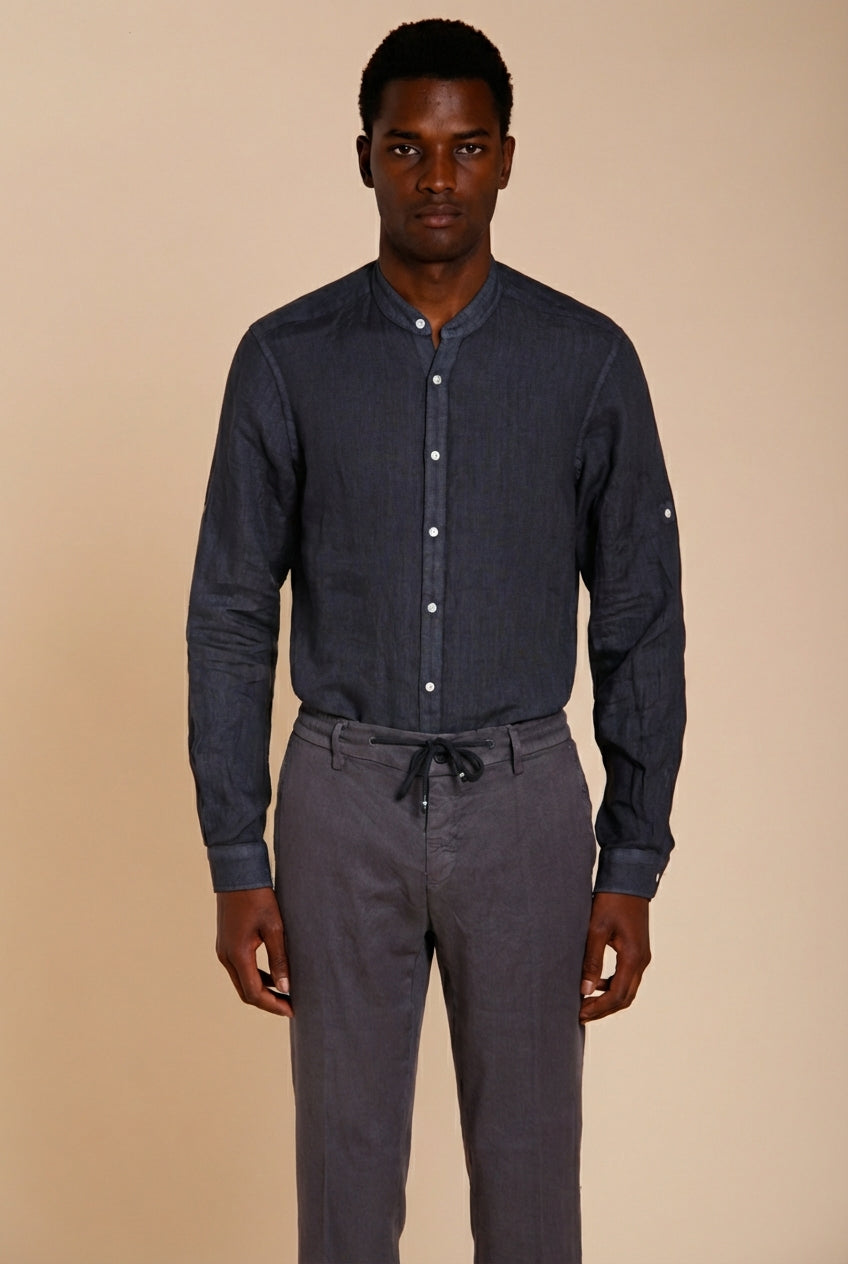 Porto men's shirt in linen canvas ①
