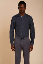 Porto men's shirt in linen canvas ①