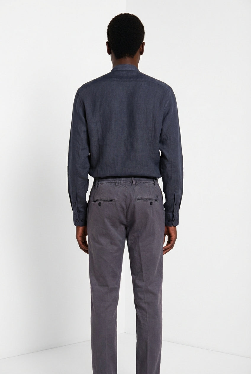 Porto men's shirt in linen canvas ①