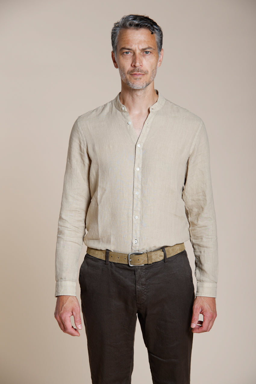 Porto men's shirt in linen canvas ①