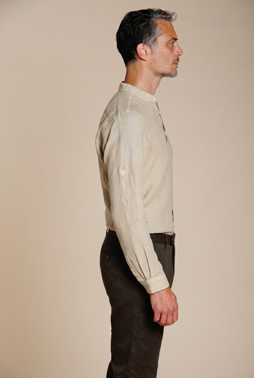 Porto men's shirt in linen canvas ①