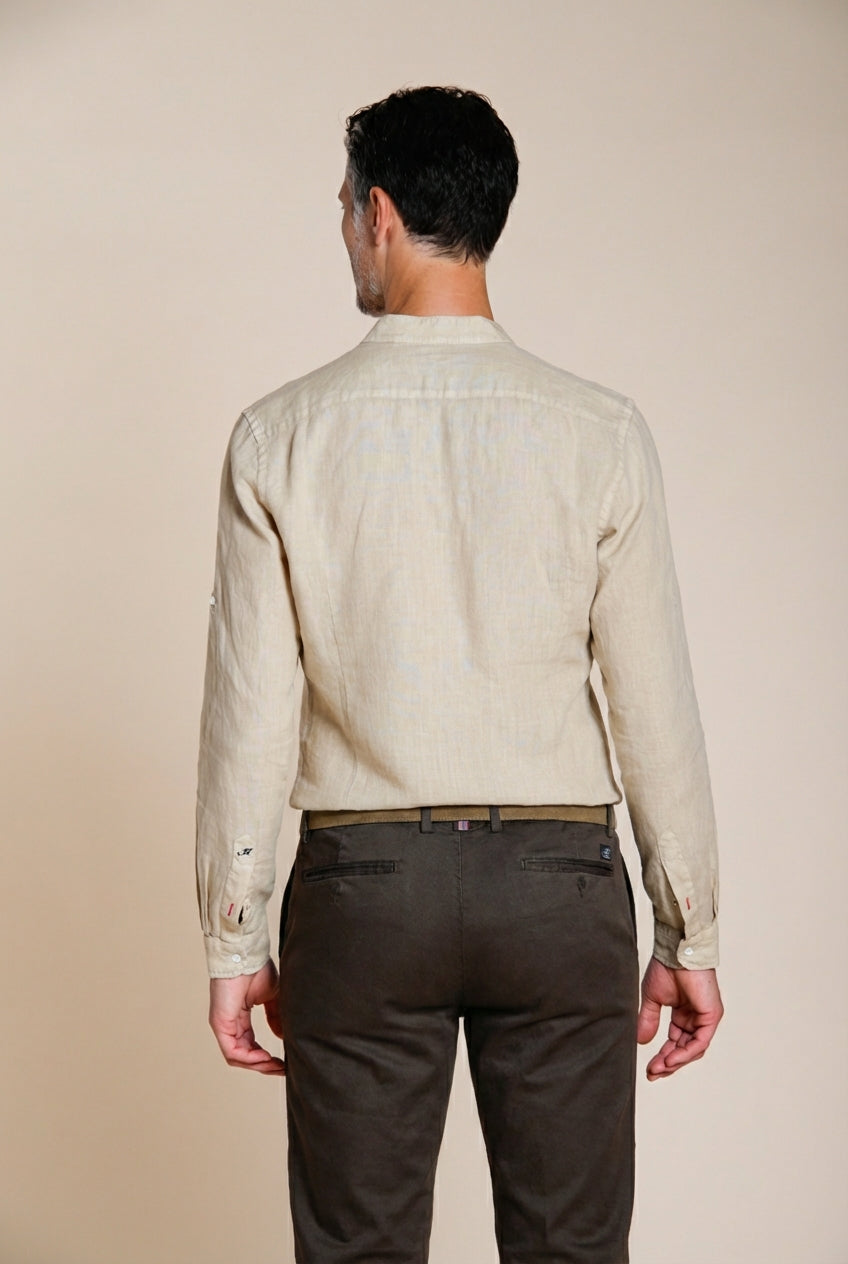 Porto men's shirt in linen canvas ①