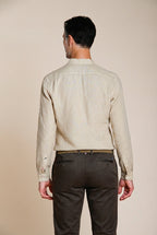 Porto men's shirt in linen canvas ①