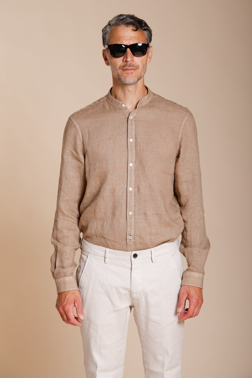 Porto camisa hombre en tela de lino ①