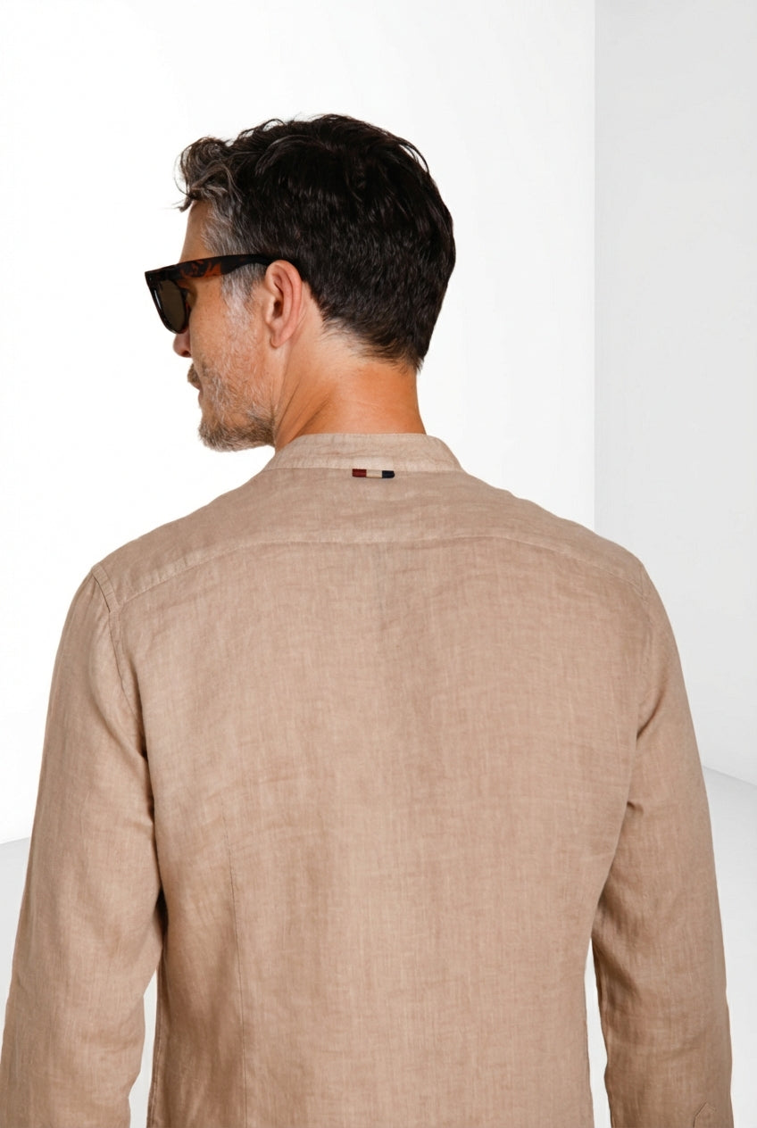 Porto chemise homme en toile de lin ①