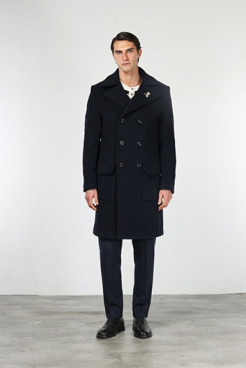 Churchill cappotto uomo in panno morbido di lana