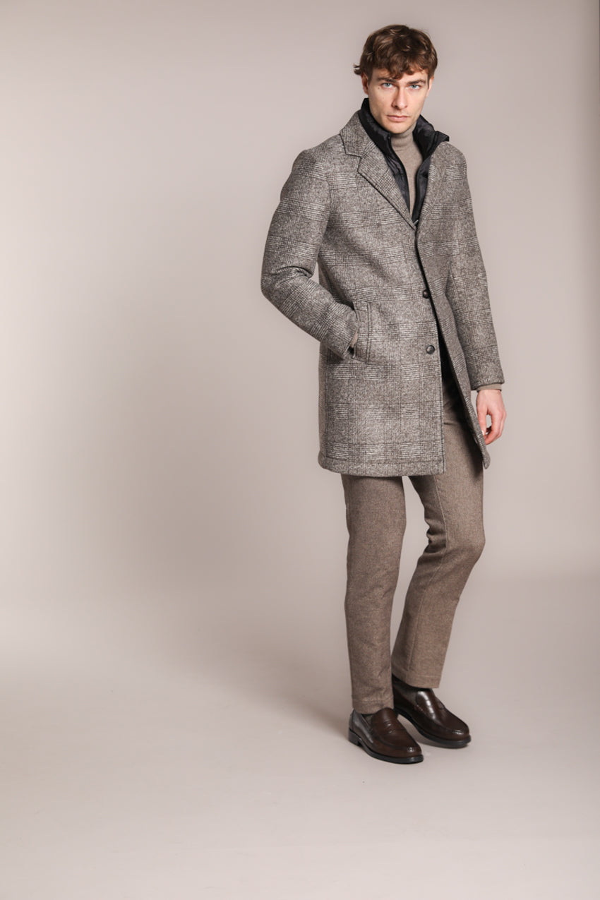 Foto 3 Los Angeles cappotto uomo in panno di lana stampa galles