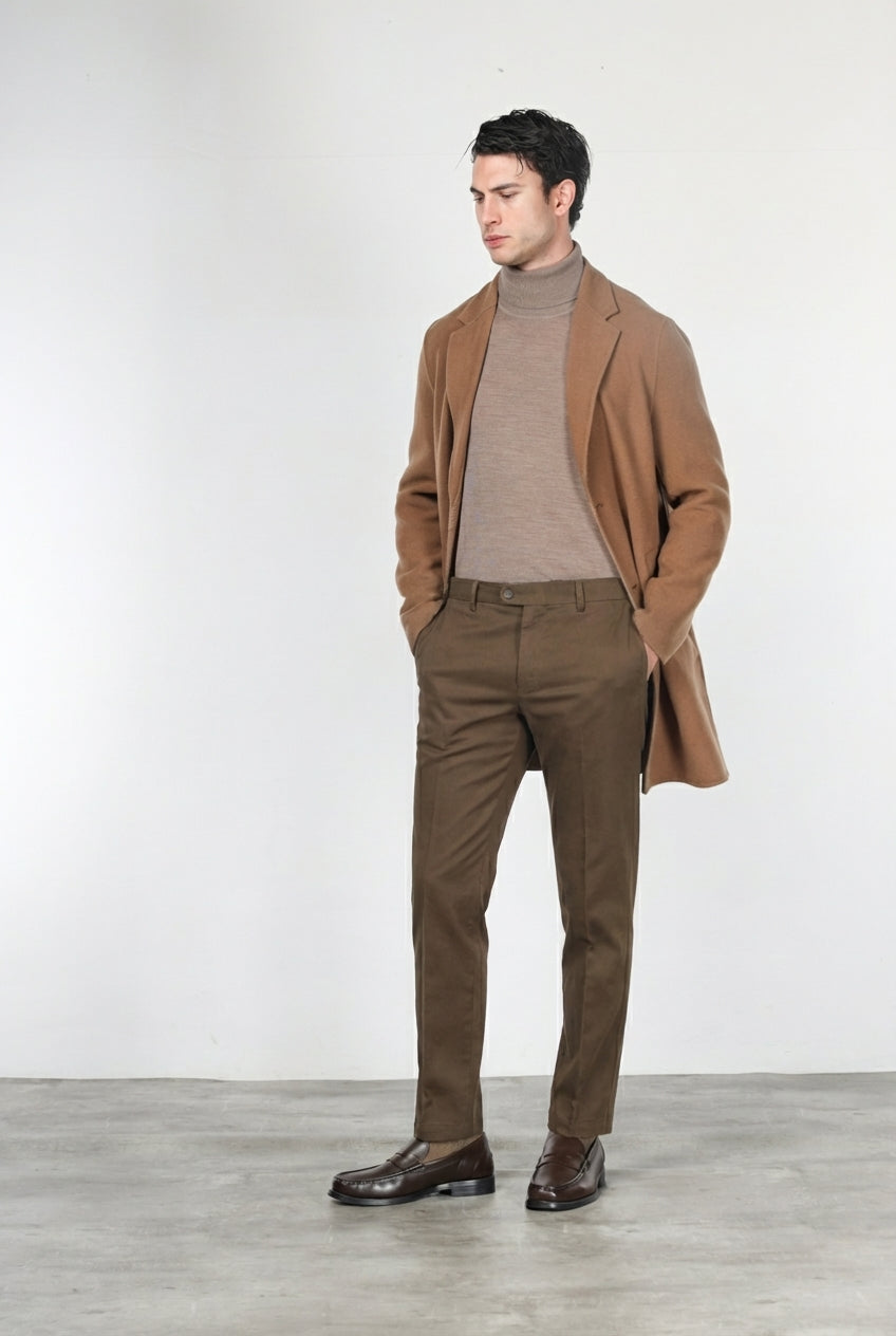 West Coast cappotto uomo in lana fantasia galles