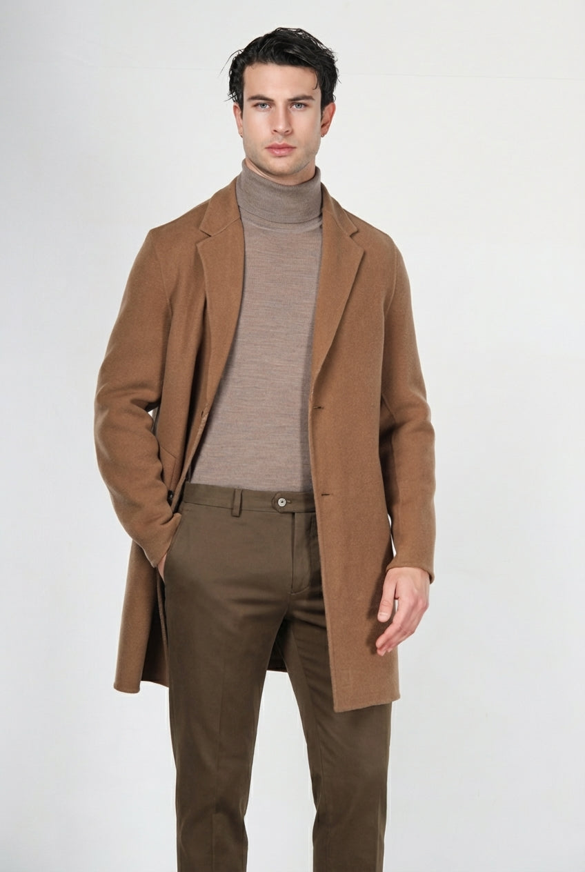 West Coast cappotto uomo in lana fantasia galles