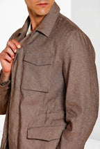 Field Jacket men's denim jacket in diagonal weave