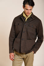 City Jacket Summer men's jacket in stretch cotton and linen cavalry