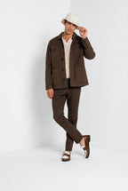 City Jacket Summer men's jacket in stretch cotton and linen cavalry